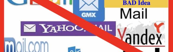 Why Using a Free Email Services, like Gmail and Yahoo, is a BAD Idea